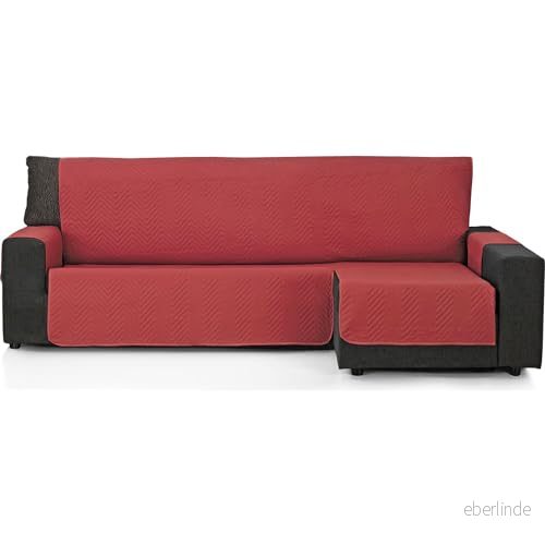 ECOMMERC3 Överdrag för soffa schäslong 200 cm validerat lång höger och vänster arm justerbart sofföverdrag röd 8435767354134