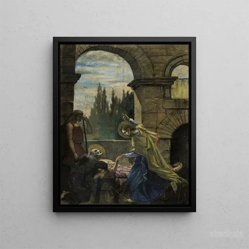Målning Saint Pierre au chevet de saint Hilaire - Arthur Joseph Gueniot | Konsttryck