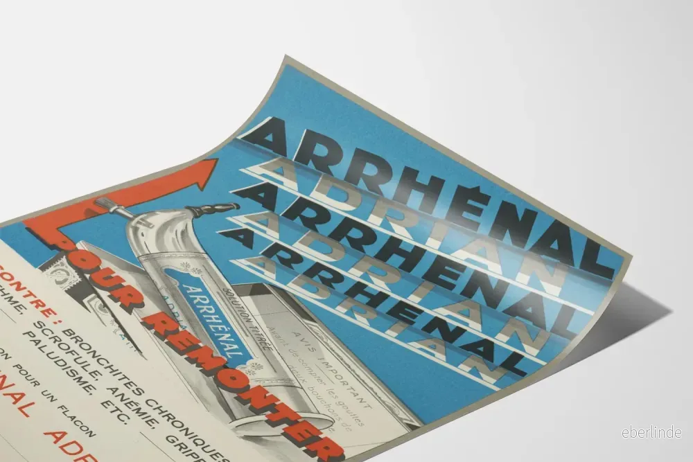 Vintage reklamposter för Arrhénal Adrian för väggdekoration - Bild 3