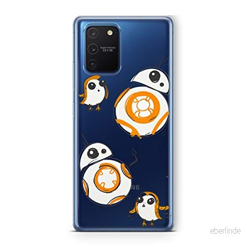 ERT GROUP mobiltelefonfodral för Samsung S10 Lite/A91 originalt och officiellt licensierat Star Wars mönster BB 8 010 Vit optimalt anpassad till formen på mobiltelefonen, gedeeltelijk transparant 5903537782386