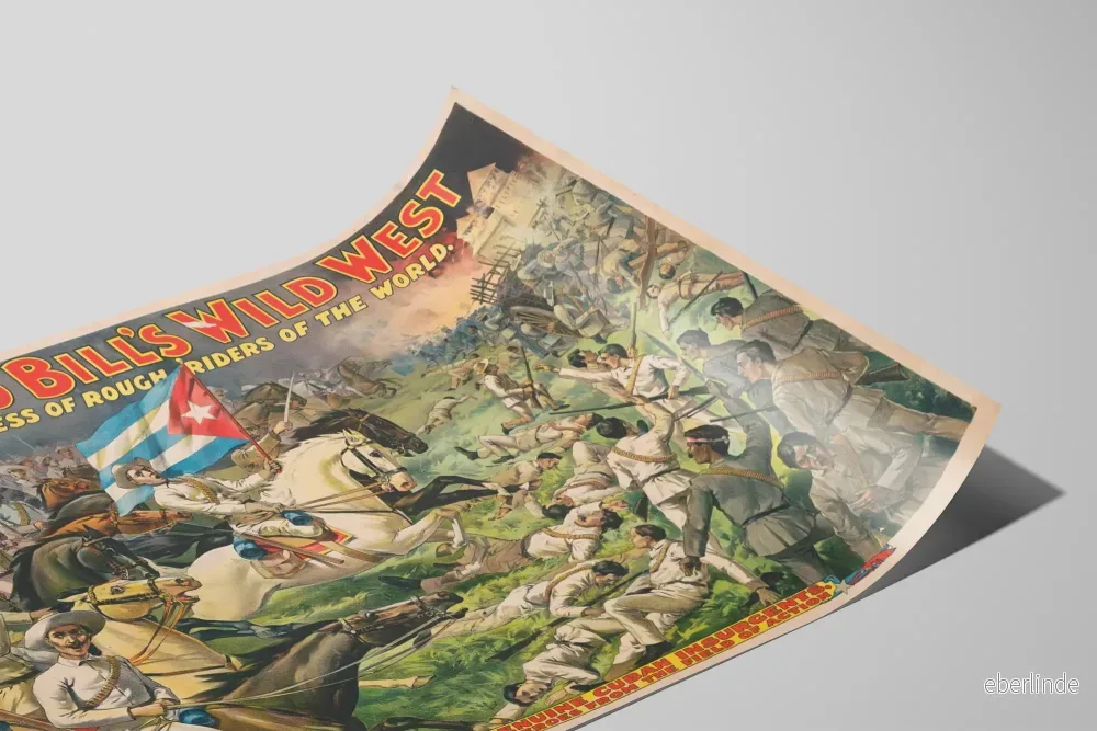 Vintageposter Buffalo Bills Wild West - Kubainsurgentsens stridsscen - Bild 2