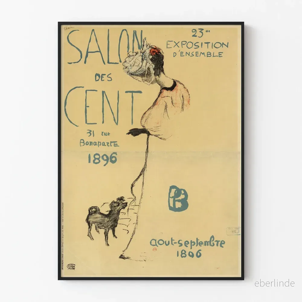 Affisch Salon des Cent 1896 för vintage väggdekoration Affisch Salon des Cent 1896 för vintage väggdekoration