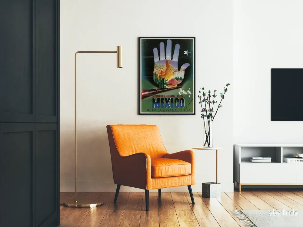 Färgglad vintageposter för väggdekoration Mexico Mystisk och Exotisk - Bild 2