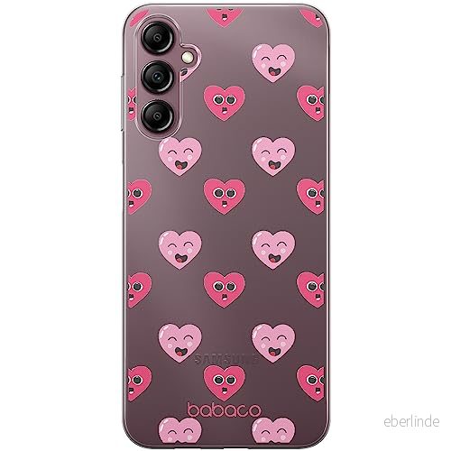 ERT GROUP mobiltelefonfodral för Samsung A14 4G/5G originalt och officiellt licensierat Babaco mönster Hearts 006 optimalt anpassad till formen på mobiltelefonen, gedeeltelijk transparant 5905511826642
