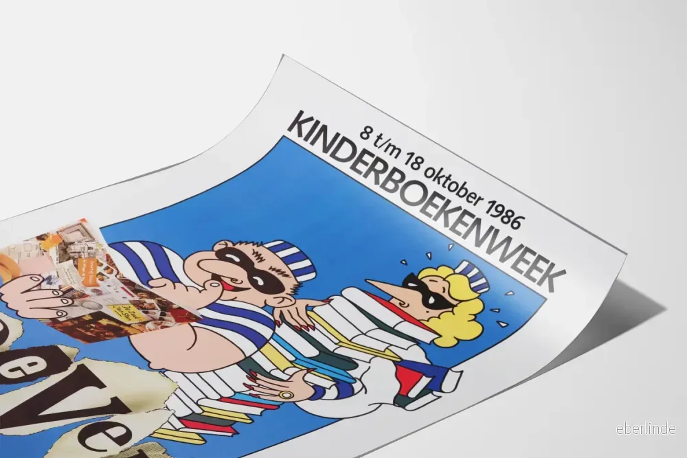 Vintageposter Kinderboekenweek 1986 specialutgåva Bödlarvecka - Bild 3