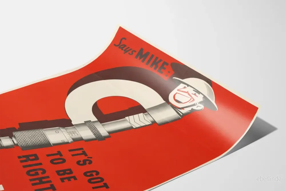 Vintageposter Says Mike: Det måste vara rättvist för att vinna slaget - Bild 3