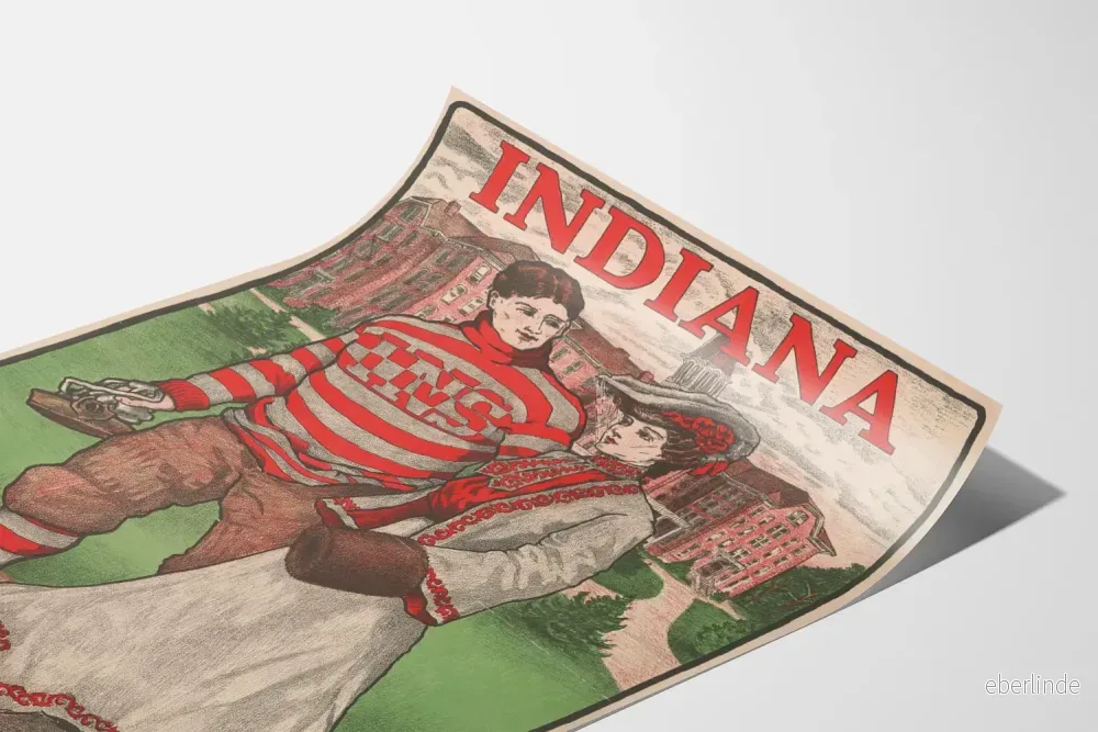 Vintage Indiana Normal 1902 - Retro väggdekoration poster - Bild 3