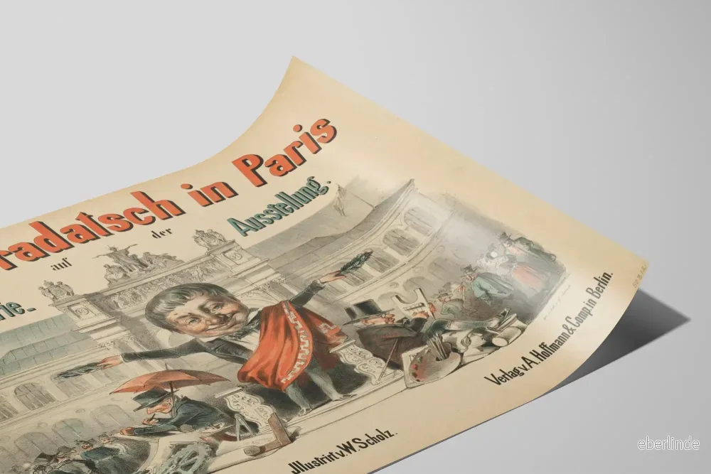 Kladderadatsch poster vid industriutställningen i Paris - Bild 2