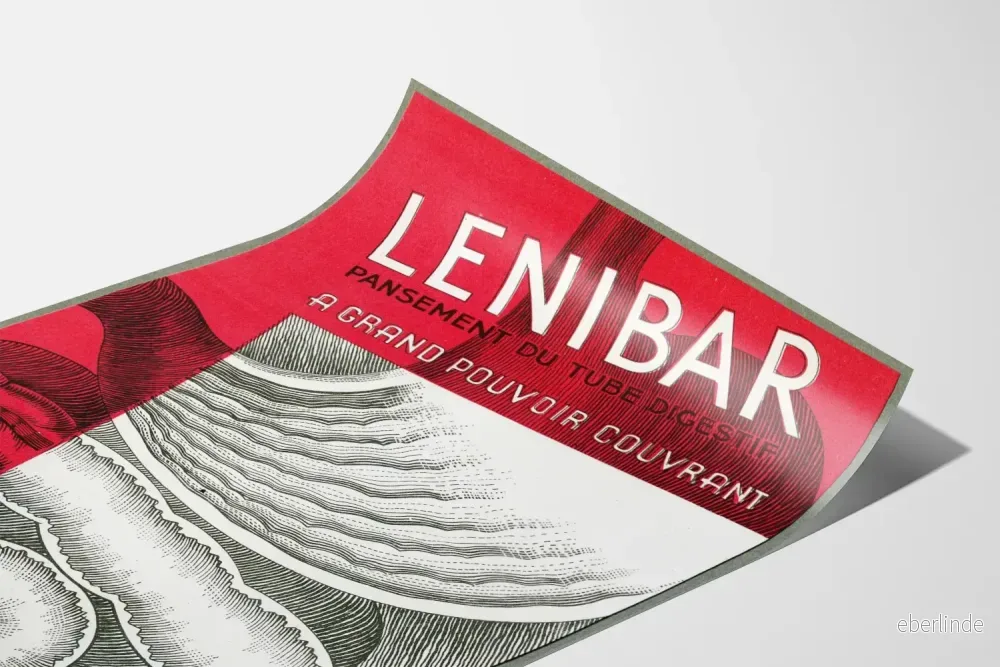 Vintage Lenibar-Poster för medicinsk väggdekoration - Bild 3