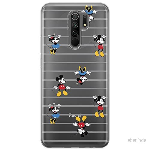 ERT GROUP mobiltelefonfodral för Xiaomi REDMI 9 originalt och officiellt licensierat Disney mönster Mickey & Minnie 007 optimalt anpassad till formen på mobiltelefonen, gedeeltelijk transparant 5903040287187