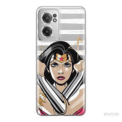 ERT GROUP mobiltelefonfodral för Oneplus NORD CE 2 originalt och officiellt licensierat DC mönster Wonder Woman 003 optimalt anpassad till formen på mobiltelefonen, gedeeltelijk transparant 5905511296414