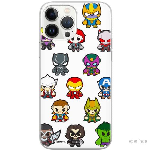 ERT GROUP mobiltelefonfodral för Apple Iphone 11 PRO MAX originalt och officiellt licensierat Marvel mönster Avengers 025 Vit anpassad till formen på mobiltelefonen, fodral tillverkad av TPU plast 5904805194863