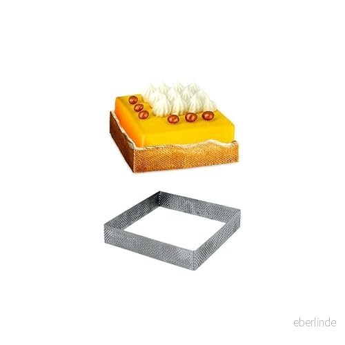 Déco Relief Mikroperforerad bakverk i rostfritt stål fyrkantig 8 x cm professionell hårdvara 3700467227688