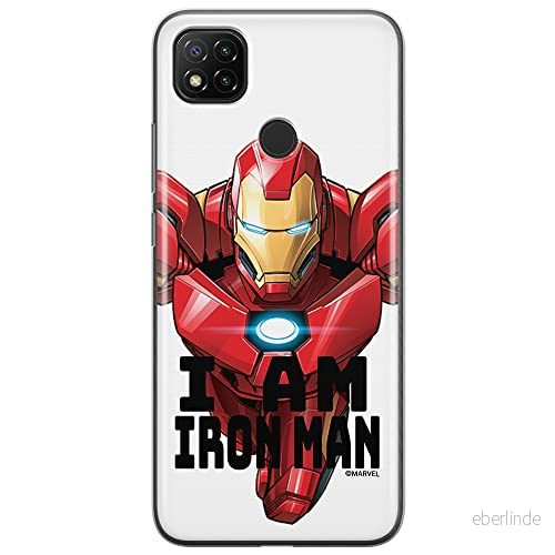 ERT GROUP mobiltelefonfodral för Xiaomi REDMI 9C originalt och officiellt licensierat Marvel mönster Iron Man 029 optimalt anpassad till formen på mobiltelefonen, fodral tillverkad av TPU plast 5904805145797