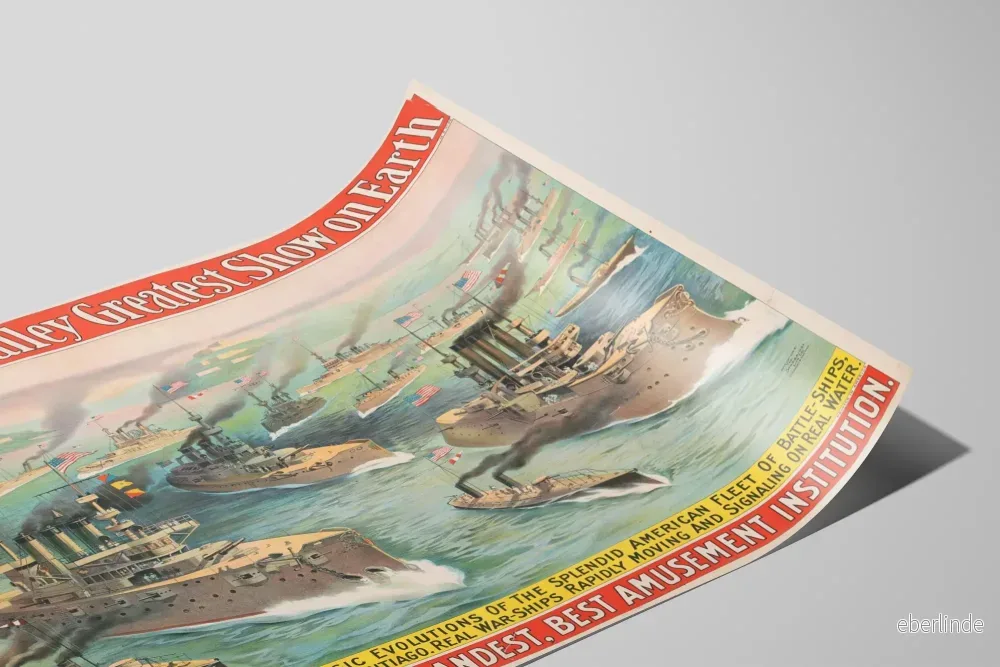 Vintageposter Barnum & Bailey - Amerikanska flottan och marinmanövrar - Bild 2