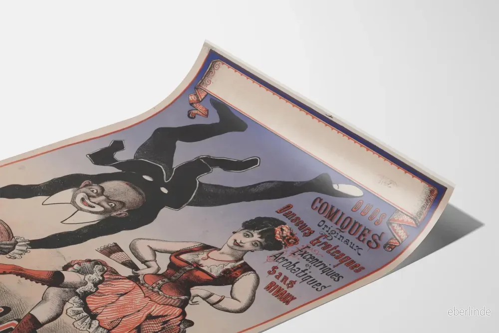 Vintageposter Mr och fru Alfred Duo Komiker och Akrobatiska Dansare - Bild 3
