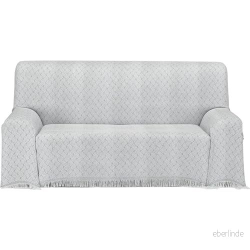 ECOMMERC3 Multifunktionellt överkast storlek 300 x 260 cm för soffa eller säng Foulard multifunktionell extra mjuk känsla grå 8435767357142