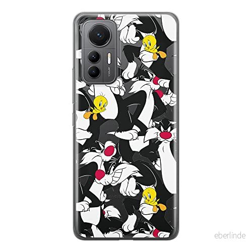 ERT GROUP mobiltelefonfodral för Xiaomi 12 LITE originalt och officiellt licensierat Looney Tunes mönster Sylvester & Tweety 004 anpassad till formen på mobiltelefonen, gedeeltelijk transparant 5905511504854