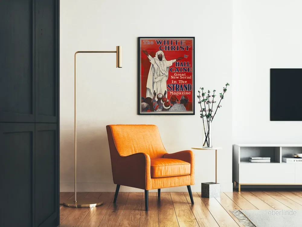Vintageposter The White Christ av Hall Caine - Retro väggdekoration - Bild 2