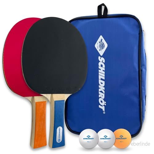 Donic Schildkröt 788602 Bordtennis Set för 2 Spelare, Paket med Pingisracketar och 3 Bollar i Bärväskan 4000885886023