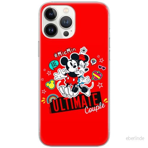 ERT GROUP mobiltelefonfodral för Samsung S10 PLUS originalt och officiellt licensierat Disney mönster Mickey & Minnie 012 Vit anpassad till formen på mobiltelefonen, fodral tillverkad av TPU plast 5903537632148