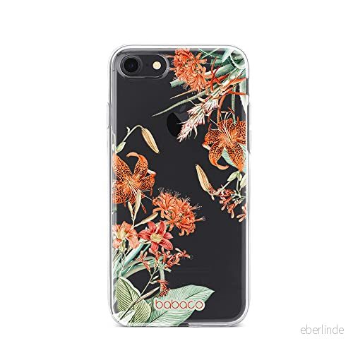 ERT GROUP mobiltelefonfodral för Iphone 7/8/ SE 2/ 3 originalt och officiellt licensierat Babaco mönster Flowers 057 optimalt anpassad till formen på mobiltelefonen, gedeeltelijk transparant 5905131363237