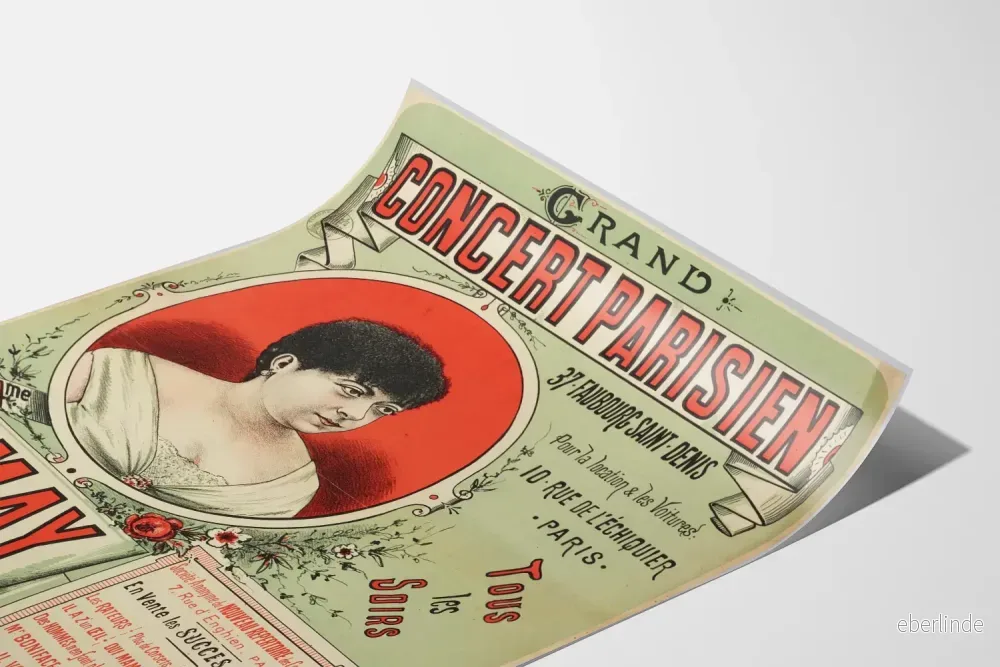 Vintageposter av Grand Concert Parisien 37 Faubourg Saint-Denis - Bild 3
