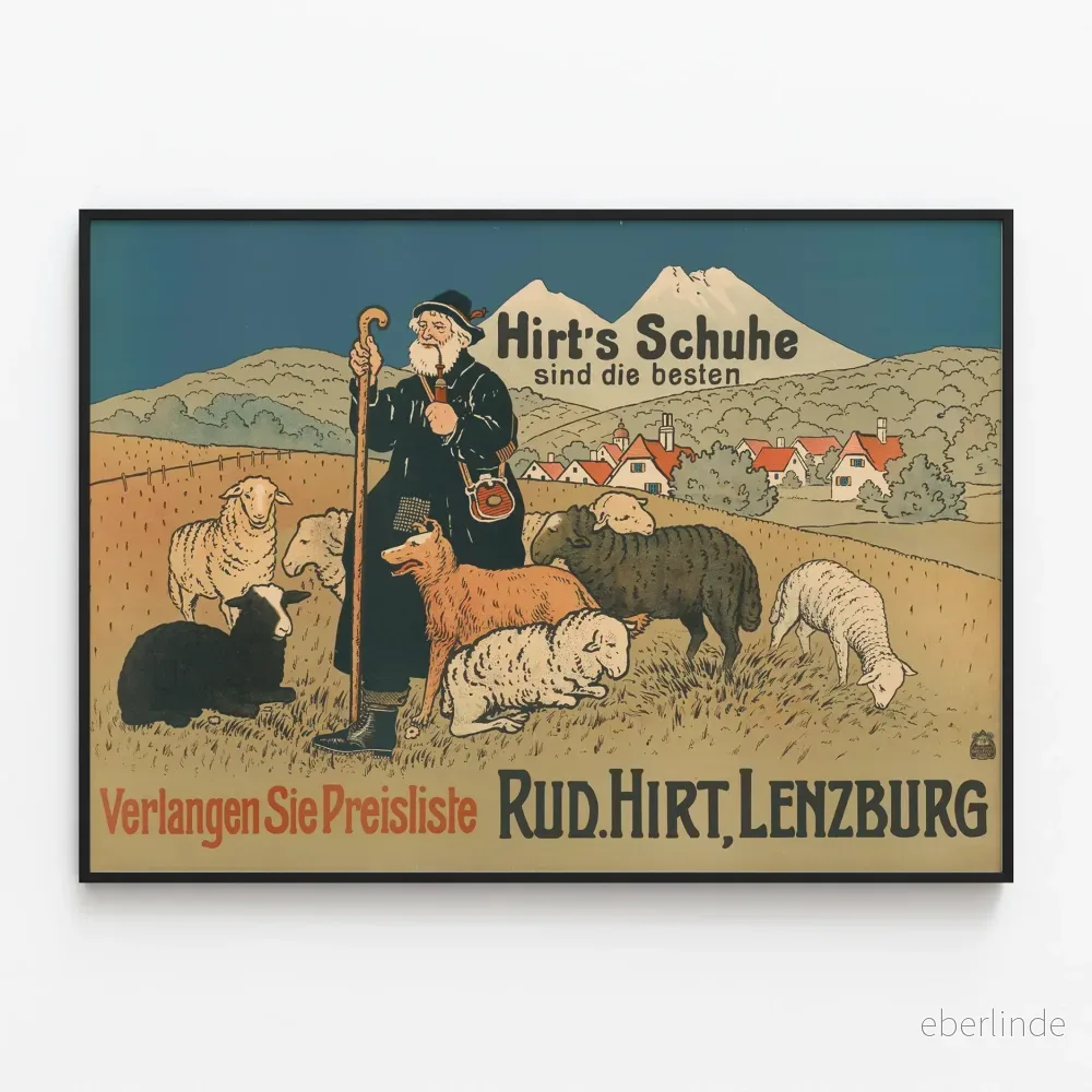 Vintageposter Hirt’s Schuhe – Landskaps- och naturväggdekoration Vintageposter Hirt’s Schuhe – Landskaps- och naturväggdekoration