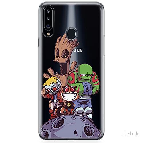 ERT GROUP mobiltelefonfodral för Samsung A20S originalt och officiellt licensierat Marvel mönster Guardians of the Galaxy 017 optimalt anpassad till formen på mobiltelefonen, gedeeltelijk transparant 5904805442667