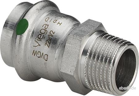 Viega Sanpress Inox Övergång 22 mm x 1 tum Rostfritt Stål 4015211436506