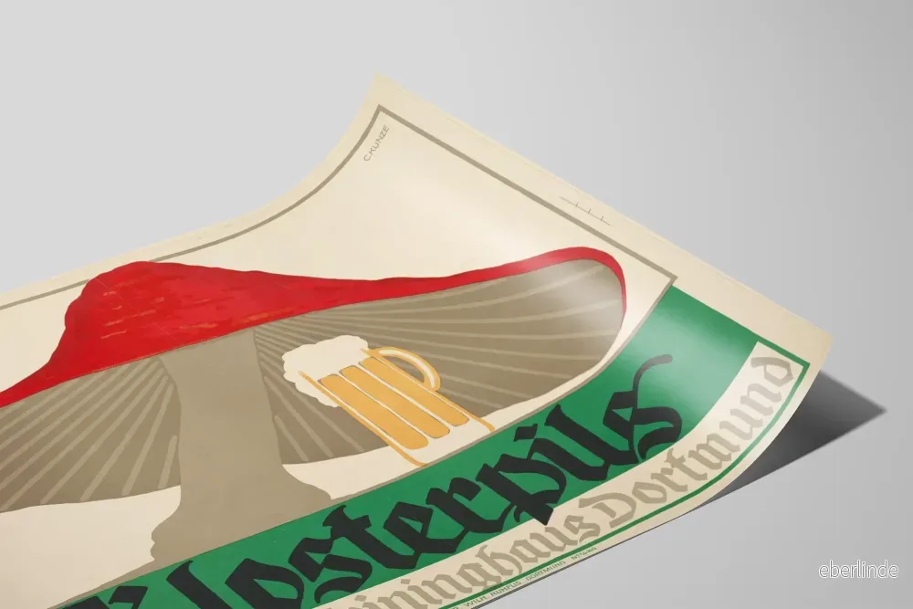 Vintageaffisch Klosterpils - Design svamp och öl - Bild 2