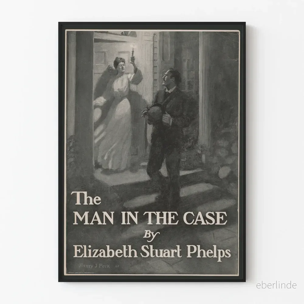 Vintageposter The Man in the Case av Elizabeth Stuart Phelps