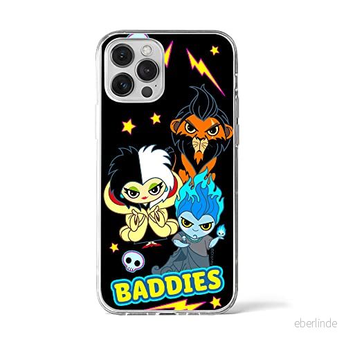 ERT GROUP mobiltelefonfodral för Iphone 12 PRO MAX originalt och officiellt licensierat Disney mönster Villains 004 anpassad till formen på mobiltelefonen, fodral tillverkad av TPU plast 5905131379023