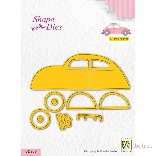Nellie's Choice Shape Die Stansmall Bil 13 Cutting Dies och Skärschabloner på 8 x 7,5 cm för Korttillverkning, Pyssel, Scrapbooking, Hantverk DIY Lämplig Stansmaskiner 8716052244744
