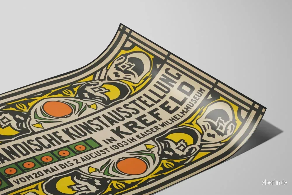 Vintageposter för holländsk konstutställning i Krefeld 1903 - Bild 2
