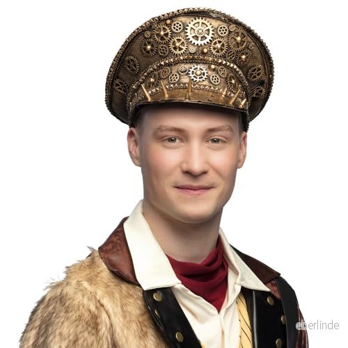 Boland 54579 steampunkmössa, hatt för vuxna, huvudbonader, tillbehör kostymer, CSD, karneval och temafest 8712026545794