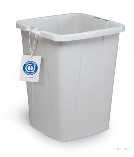 Durable Durabin Eco 90 liter, blå ängel certifierad, med bärhandtag, grå, 6 stycken, 1800505050 4005546738987