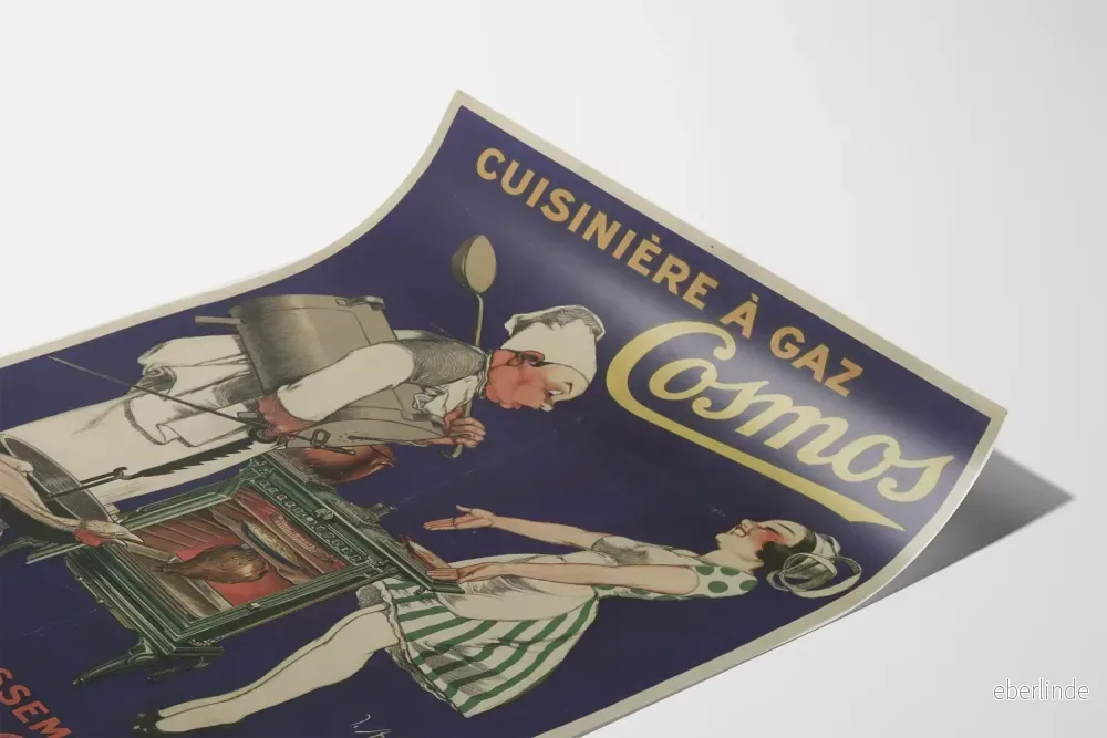 Vintageposter för gasolspis Cosmos - retro väggdekoration för kök - Bild 3
