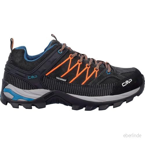 CMP Rigel Low Trekking Shoes WP, Vandringsskor för män, Jaffa bly, 40 EU 8050243074292