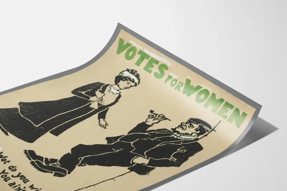Vintageposter för kvinnors rösträtt för engagerande väggdekoration - Bild 3