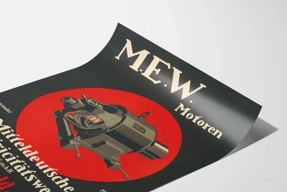 Vintageposter M.E.W. Motoren Mitteldeutsche Elektrizitätswerke GmbH - Bild 3