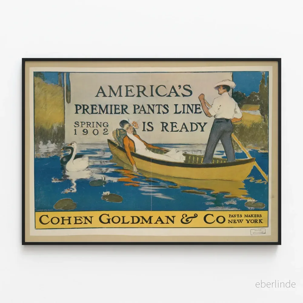 Vintageposter Cohen Goldman & Co – Pantalongsamlingen 1902 Vintageposter Cohen Goldman & Co – Pantalongsamlingen 1902