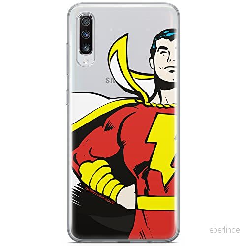 ERT GROUP mobiltelefonfodral för Samsung A70 originalt och officiellt licensierat DC mönster Shazam 001 optimalt anpassad till formen på mobiltelefonen, gedeeltelijk transparant 5902980473360