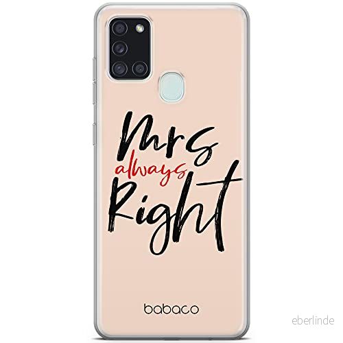 ERT GROUP mobiltelefonfodral för Samsung A21s originalt och officiellt licensierat Babaco mönster Mrs Right 001 optimalt anpassad till formen på mobiltelefonen, fodral tillverkad av TPU plast 5904805048869