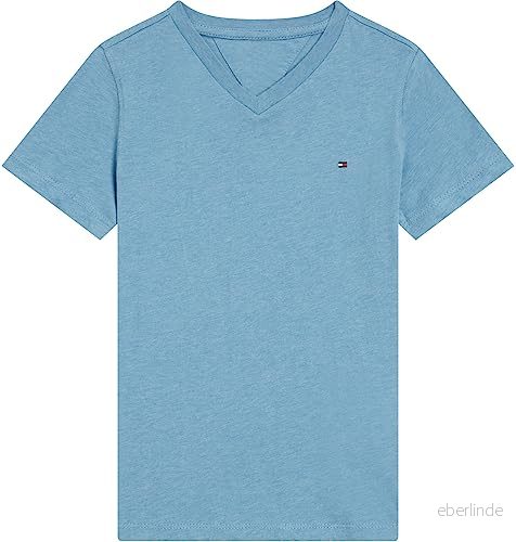 Tommy Hilfiger pojkar T tröja Boys Basic Vn Knit S/S, Dark Allure Heather, 86 8719702629014