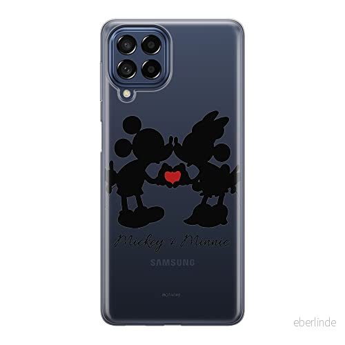 ERT GROUP mobiltelefonfodral för Samsung M53 5G originalt och officiellt licensierat Disney mönster Mickey & Minnie 003 optimalt anpassad till formen på mobiltelefonen, gedeeltelijk transparant 5905511378776