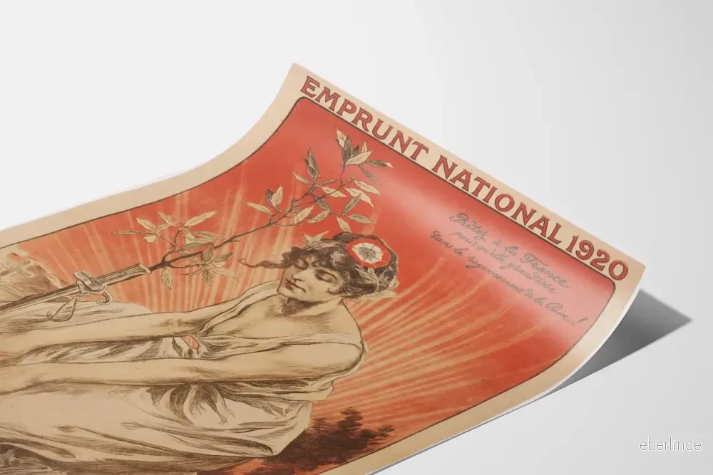 Affisch Nationell Lån 1920 - Poster patriotisk vintage väggdekoration - Bild 3