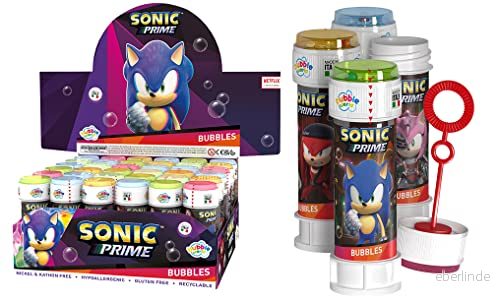 DULCOP Paket med 36 soniska bubblor tvålbubblor 60 ml 047338PA svart plast officiell licens barnleksak utomhusspel från 3 år 8007315007962