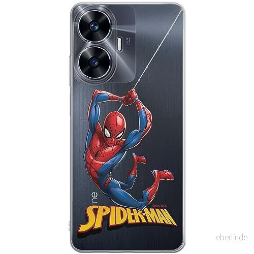 ERT GROUP mobiltelefonfodral för Realme C55 originalt och officiellt licensierat Marvel mönster Spider Man 019 optimalt anpassad till formen på mobiltelefonen, gedeeltelijk transparant 5905511865276