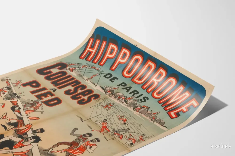 Vintageaffisch Hippodrome de Paris - Löpbanor med hinder - Bild 3